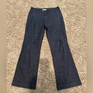 Chicos Platinum Jeans Womens 0.5 Dark Blue Wash Bootcut, 4 Pockets